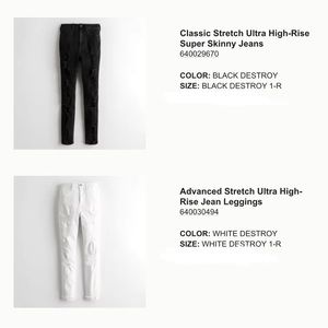 Black + white High Rise Skinny Jeans